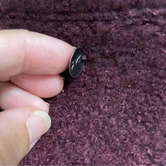Northern Reflection Boucle Button Front Jacket Burgundy Large - Picture 3 of 9
